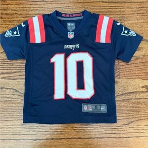 NFL Patriots Navy Kids #10 Jersey with Red and White Accents
